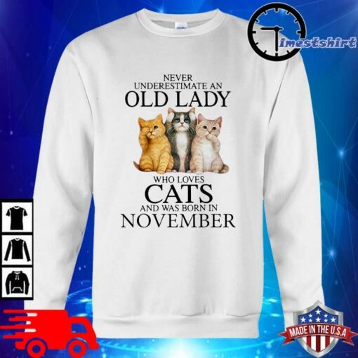 old lady cat sweatshirt