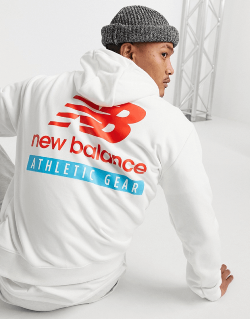 new balance hoodie white