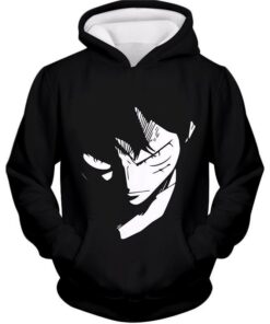 one piece black hoodie