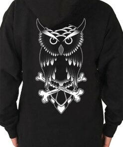 black owl hoodie