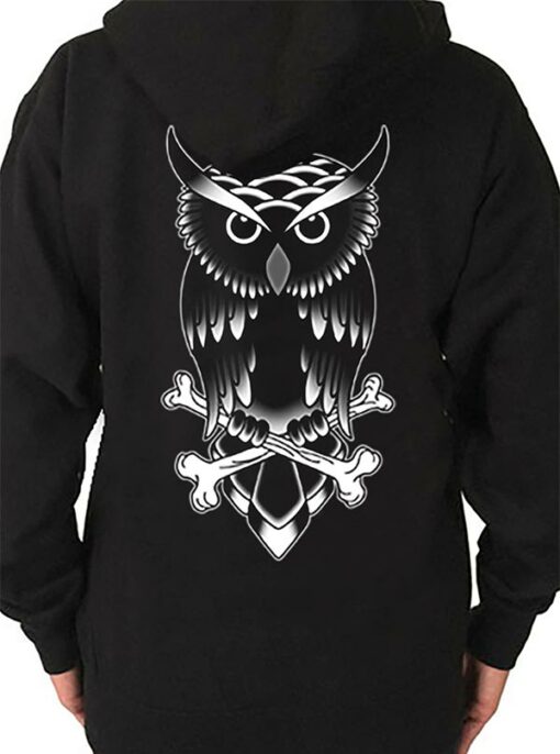 black owl hoodie