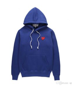 cdg hoodie blue