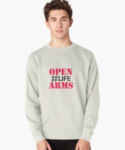 open arms sweatshirt pep