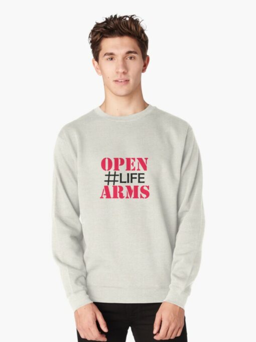 open arms sweatshirt pep