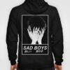 sad boy anime hoodie