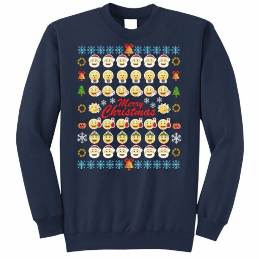 smiley face christmas sweatshirt