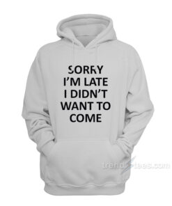 sorry im late i didnt want to come hoodie