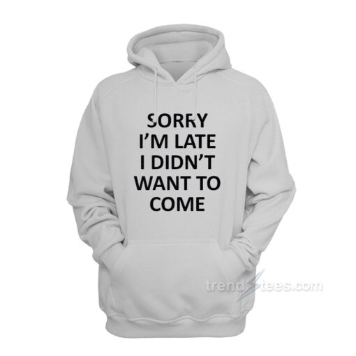 sorry im late i didnt want to come hoodie