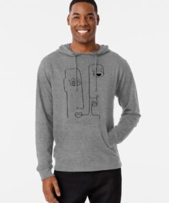abstract face hoodie