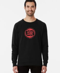 open arms sweatshirt