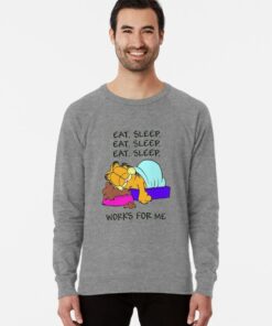 garfield eat and sleep sweatshirt