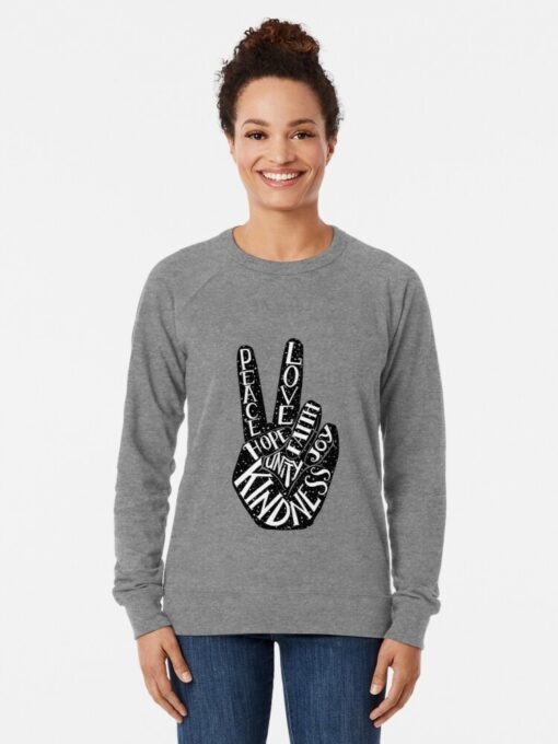 peace sign sweatshirt