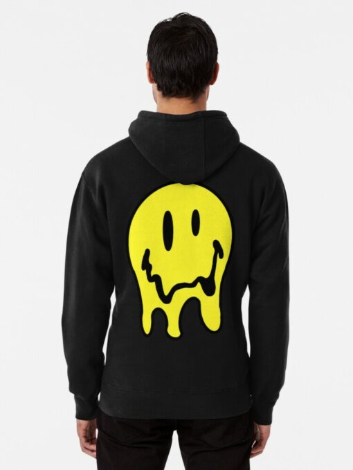 melted smiley face hoodie