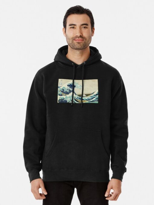 japanese wave painting hoodie