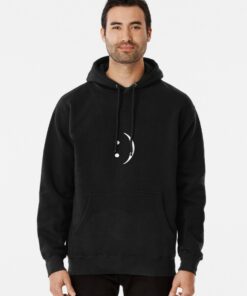white hoodie with smiley face