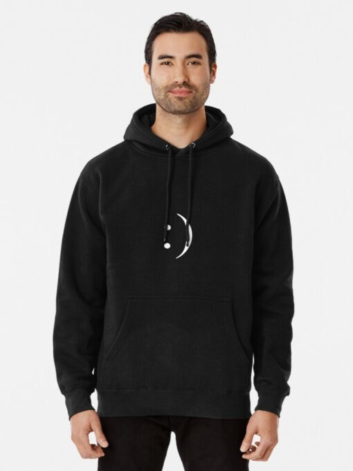 white hoodie with smiley face