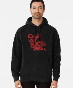 black chinese hoodie