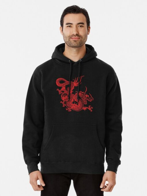 black chinese hoodie