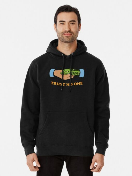 trust no one snake hoodie