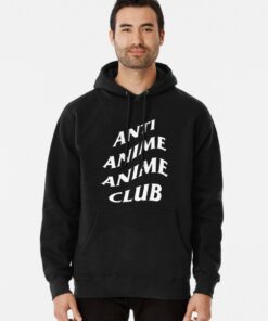 anti anime anime club hoodie