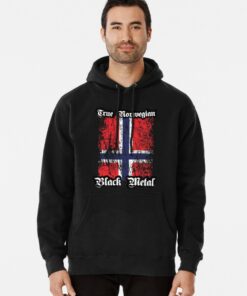 black metal pullover hoodie