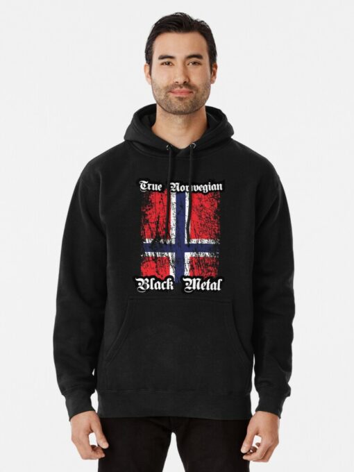 black metal pullover hoodie