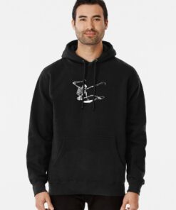 skeleton skateboarding hoodie