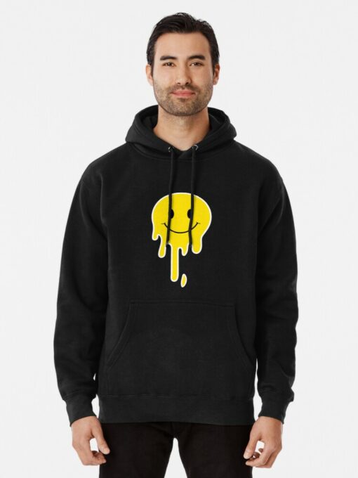 smiley face drip hoodie