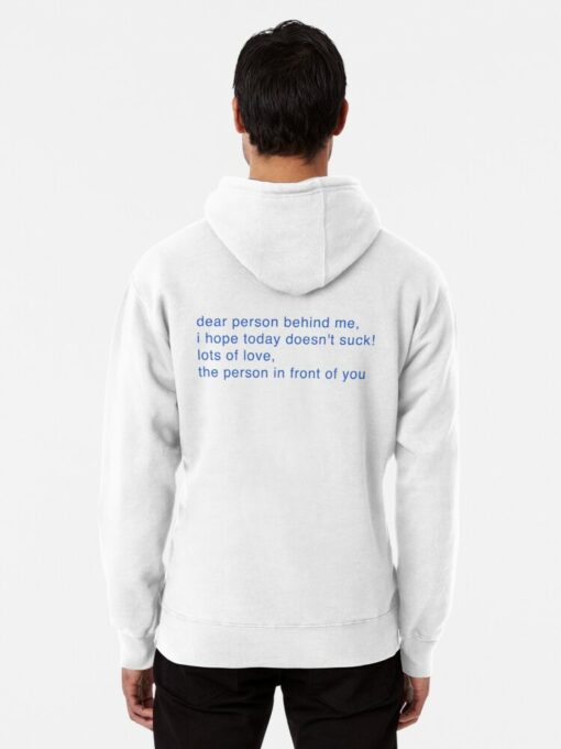 hoodie with message on back