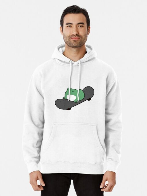 frog riding skateboard hoodie