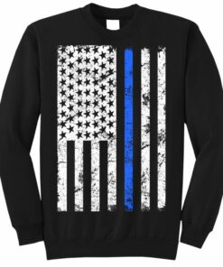 police flag sweatshirt