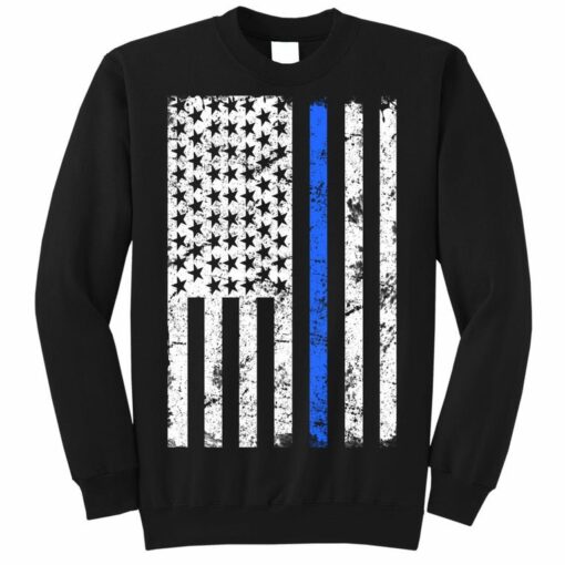 police flag sweatshirt