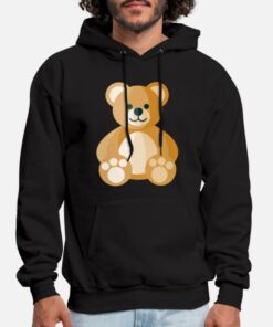 teddy bear mens hoodie