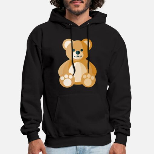 teddy bear mens hoodie