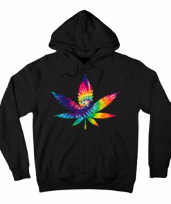 tie dye weed hoodie