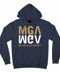 navy blue and gold hoodie