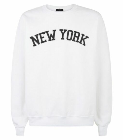 new york white sweatshirt