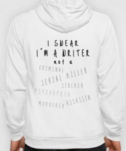 hoodie with writing on the back