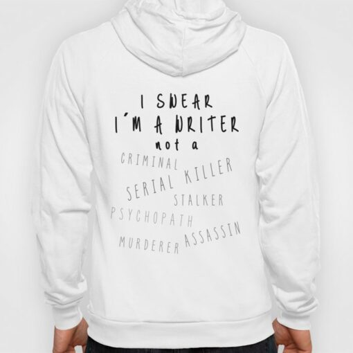 hoodie with writing on the back