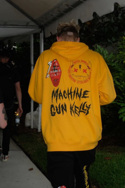 machine gun kelly yellow hoodie